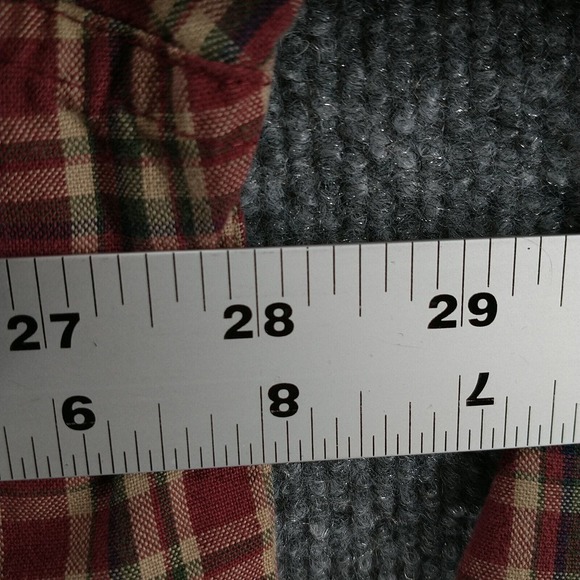 Wrangler Rugged Wear Men's Button-Down Shirt Multicolor Plaid XXL Distressed - Picture 15 of 15